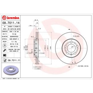 Front Vented Brake Disc Pair Coated - 256mm Diameter