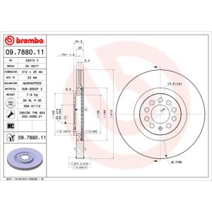 Front Vented Brake Disc Pair Coated - 312mm Diameter