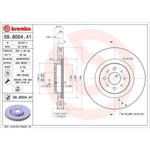 Front Vented Brake Disc Pair Coated - 305mm Diameter