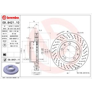 Front Rh Vented Brake Disc Coated - 304mm Diameter