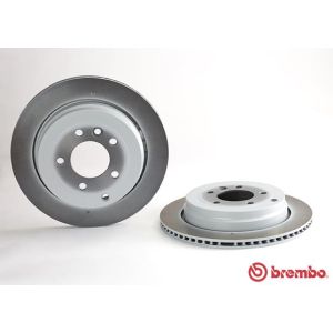 Rear Vented Brake Disc Pair Coated - 325mm Diameter