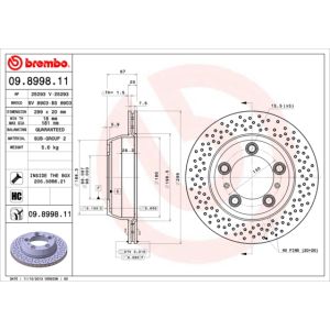 Rear Vented Brake Disc Pair Coated - 299mm Diameter