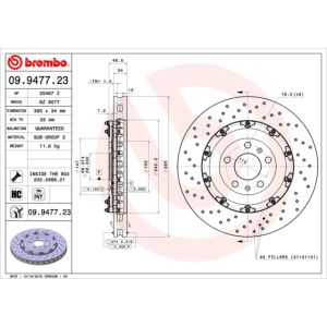 Front Vented Brake Disc - 365mm Diameter