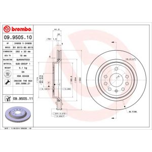 Rear Vented Brake Disc Pair Coated - 292mm Diameter