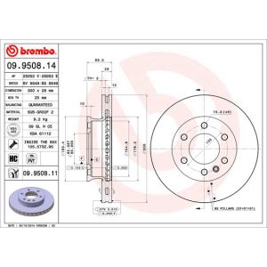 Front Vented Brake Disc Coated - 300mm Diameter