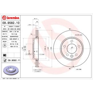 Rear Vented Brake Disc Pair Coated - 294mm Diameter