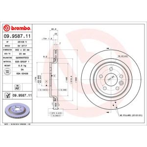 Rear Vented Brake Disc Pair Coated - 302mm Diameter