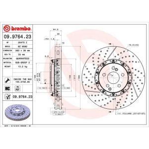 Front Vented Brake Disc Coated - 360mm Diameter