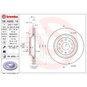 Rear Vented Brake Disc Pair Coated - 310mm Diameter