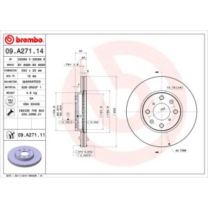 Front Vented Brake Disc Pair Coated - 252mm Diameter