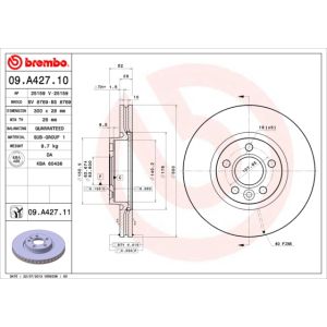 Front Vented Brake Disc Pair Coated - 300mm Diameter