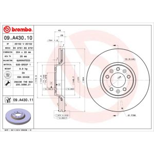 Front Vented Brake Disc Coated - 304mm Diameter