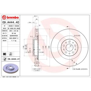 Front Vented Brake Disc Pair Coated - 305mm Diameter