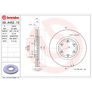 Front Vented Brake Disc - 300mm Diameter