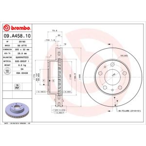 Front Vented Brake Disc - 300mm Diameter