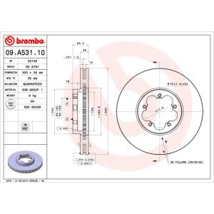 FRONT VENTED BRAKE DISC PAIR - 300MM DIAMETER