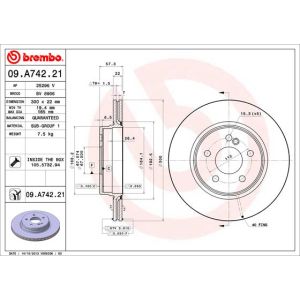 Rear Vented Brake Disc Pair Coated - 300mm Diameter