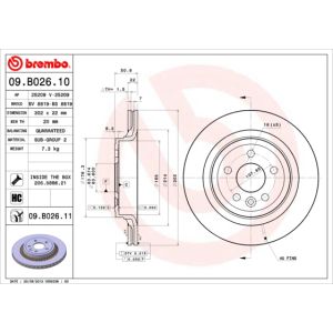 Rear Vented Brake Disc Pair Coated - 302mm Diameter