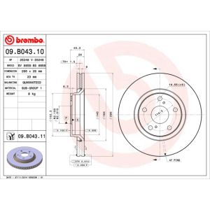 Front Vented Brake Disc Pair Coated - 295mm Diameter