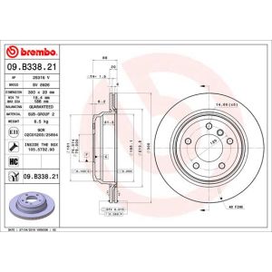 Rear Vented Brake Disc Pair Coated - 300mm Diameter