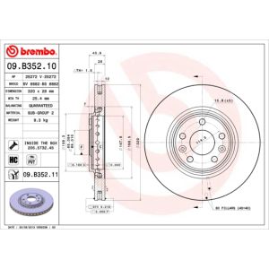 Front Vented Brake Disc Coated - 320mm Diameter