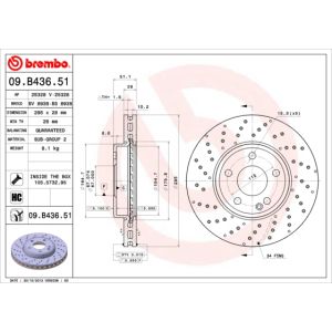 Front Vented Brake Disc Pair Coated - 295mm Diameter