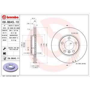 Front Vented Brake Disc Pair Coated - 294mm Diameter