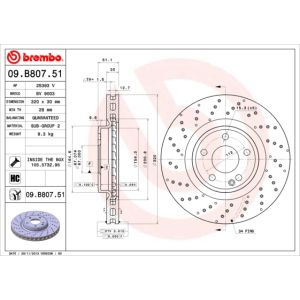 Front Vented Brake Disc Coated - 320mm Diameter