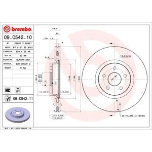 Front Vented Brake Disc Coated - 320mm Diameter