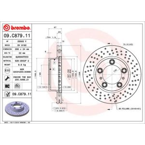 Front Vented Brake Disc Pair Coated - 298mm Diameter