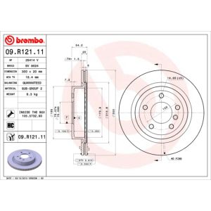 Rear Vented Brake Disc Pair Coated - 300mm Diameter