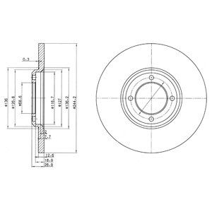 FRONT SOLID BRAKE DISC PAIR - 244.5MM DIAMETER