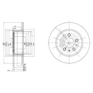 Rear Solid Brake Disc Pair - 281mm Diameter