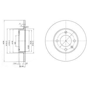 SOLID BRAKE DISC PAIR - 239MM DIAMETER