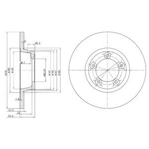 FRONT SOLID BRAKE DISC PAIR - 276MM DIAMETER