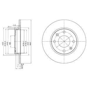 SOLID BRAKE DISC PAIR - 247MM DIAMETER