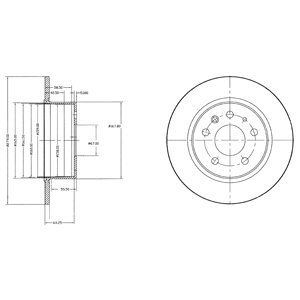 REAR SOLID BRAKE DISC PAIR - 279MM DIAMETER