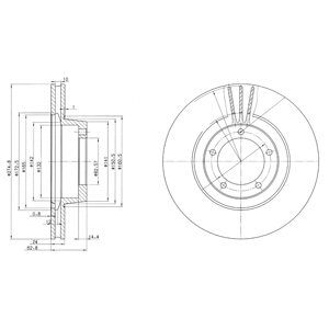 FRONT VENTED BRAKE DISC PAIR - 275MM DIAMETER