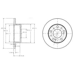 FRONT SOLID BRAKE DISC PAIR - 256MM DIAMETER