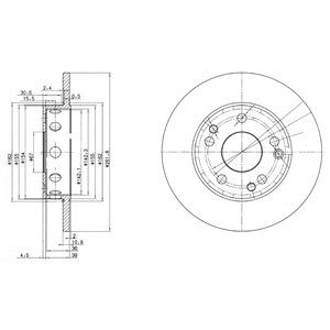 FRONT SOLID BRAKE DISC PAIR - 262MM DIAMETER