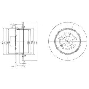 REAR SOLID BRAKE DISC PAIR - 258MM DIAMETER