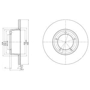 FRONT SOLID BRAKE DISC PAIR - 298MM DIAMETER