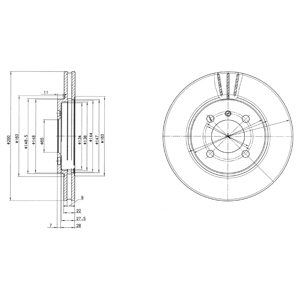 FRONT VENTED BRAKE DISC PAIR - 260MM DIAMETER