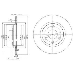 FRONT SOLID BRAKE DISC PAIR - 238MM DIAMETER