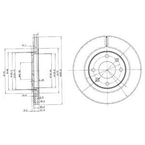 FRONT VENTED BRAKE DISC PAIR - 266MM DIAMETER