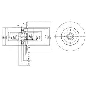 REAR SOLID BRAKE DISC PAIR - 226MM DIAMETER