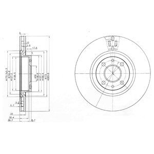 FRONT VENTED BRAKE DISC PAIR - 284MM DIAMETER