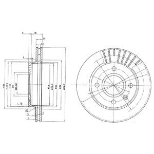 Front Vented Brake Disc Pair - 240mm Diameter