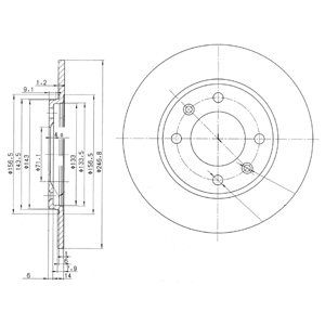 REAR SOLID BRAKE DISC PAIR - 247MM DIAMETER