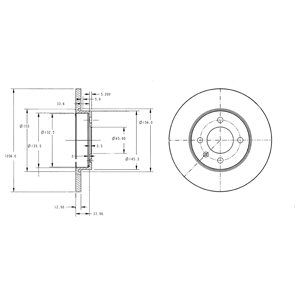 FRONT SOLID BRAKE DISC PAIR - 256MM DIAMETER